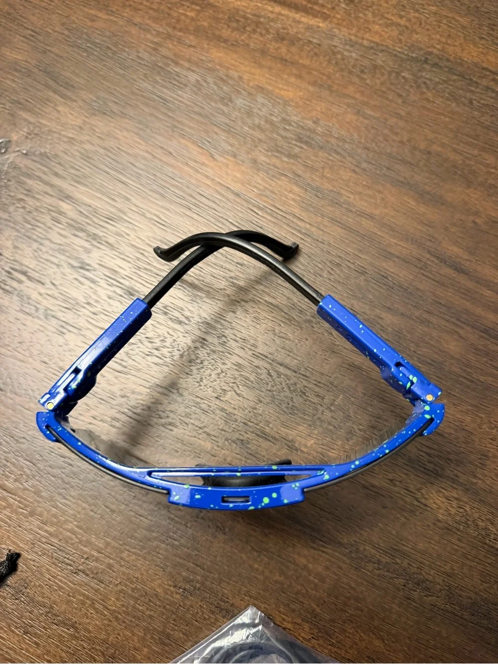 Pit Viper Blue Frame with Green-Blue Mirrored Lens Goggles and Black Pouch